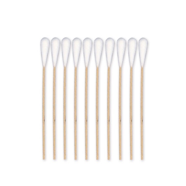 MEDI-WOOD Wattestäbchen Holz 15 cm lang, Ø 2,5 mm, Wattekopf Ø 10 mm (50 Stck.)