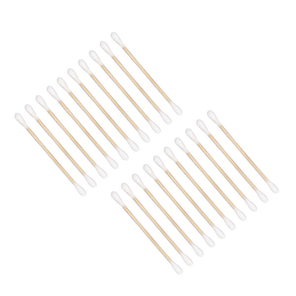 MEDI-WOOD Wattestäbchen Holz, 7 cm lang, Ø 2,2 mm, Wattekopf Ø 4 mm (100 Stck.) beidseitigem Kopf