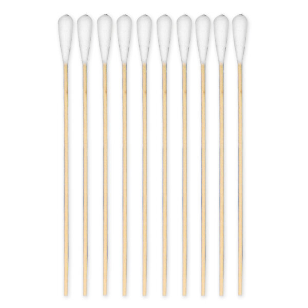 MEDI-WOOD Wispy Wattestäbchen, 20cm lang Ø 3 mm, Wattekopf Ø 10 mm (50 Stck.) Holz