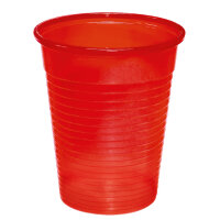 Mundspül- / Laborbecher 180 ml rot (100 Stck.)