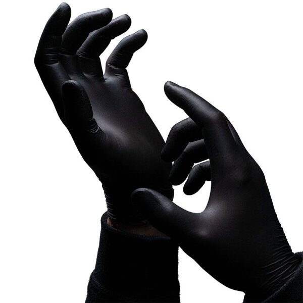 Nature Gloves Nitril U.-Handschuhe schwarz, Gr. M unsteril puderfrei (100 Stck.)