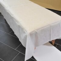 Ölmassagetücher aus Vlies, weiß, mit...