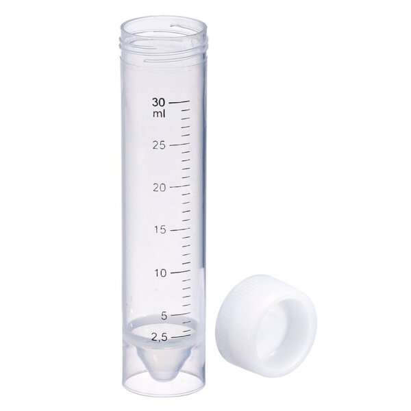 Röhrchen mit Schraubverschluss natur, 30 ml, 25 x 107 mm (500 Stck.) Verschluss beiliegend