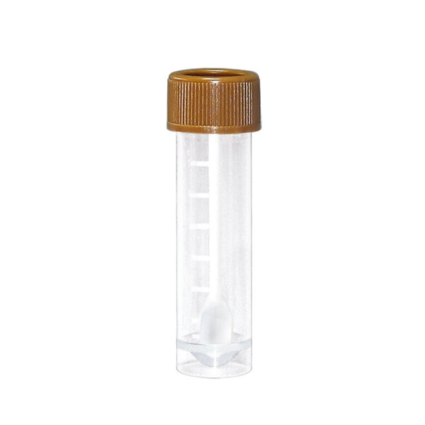 Stuhlröhrchen 15 ml, 20 x 76 mm mit Schraubverschluss braun (1000 Stck.) Verschluss montiert