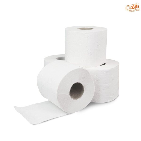 Toilettenpapier 3-lagig, weiß, Tissue, mit Dekorprägung (8 x 8 Rl.)