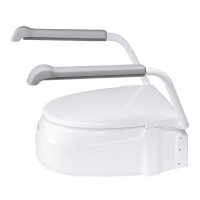 Toilettensitzerhöhung weiß, mit Armlehnen und...