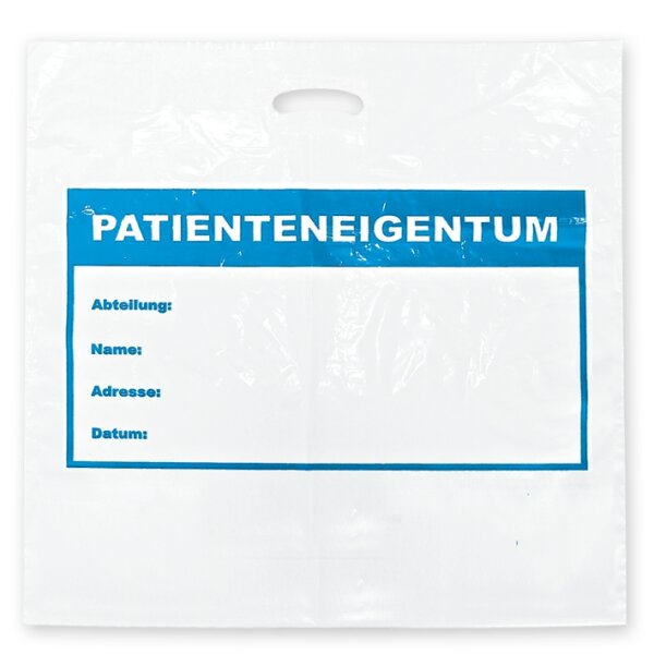Tragetaschen Patienteneigentum weiß, 60 x 60 x 10,5 cm (250 Stck.)