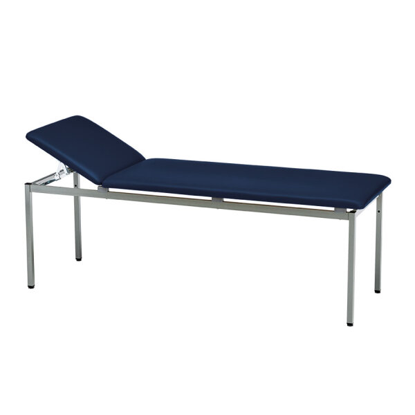 Untersuchungsliege classic ozean, graualumium lackiert, inkl. Rollenhalter