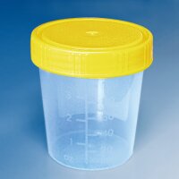 Urinbecher 100 ml mit Schraubdeckel gelb einzeln steril...