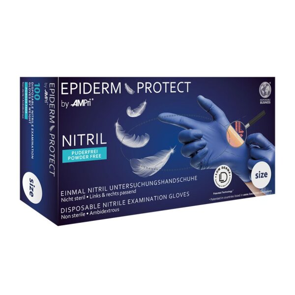 EpidermProtect Nitril U.-Handschuhe unsteril puderfrei Gr. L (100 Stck.)