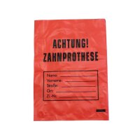 Zahnprothesenbeutel rot, LDPE, 170 x 240 mm, 35 m (100...