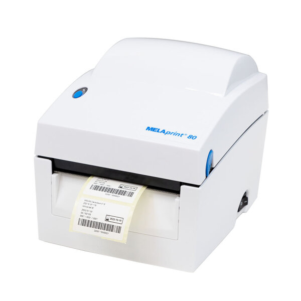 MELAprint 80 Protokoll- und Barcode- Etikettendrucker inkl. Netzwerkabel, USB-Kabel und Papierrolle