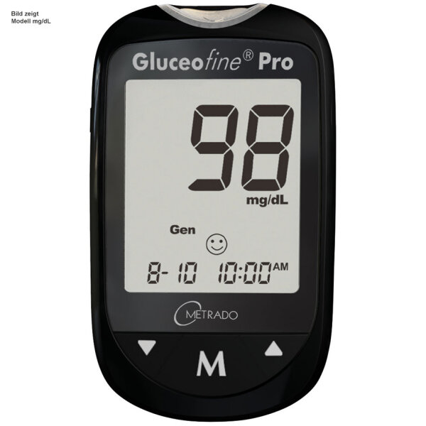 Gluceofine Pro Blutzuckermesssystem mg/dL