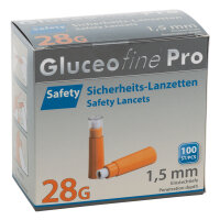 Gluceofine Pro Safety Sicherheits- lanzetten 28 G x 1,5...