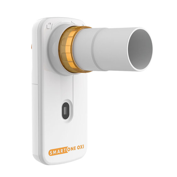 Smart One Oxi Spirometer inkl. Pulsoxymetrie mit Mehrwegturbine  und Plastikmundstück