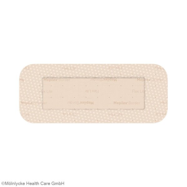 Mepilex Border Flex Lite Schaumverband steril, 5 x 12,5 cm (5 Stck.) mit Haftrand