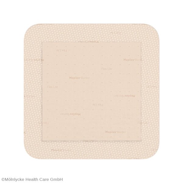 Mepilex Border Flex Lite Schaumverband steril, 7,5 x 7,5 cm (5 Stck.) mit Haftrand