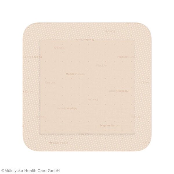 Mepilex Border Flex Lite Schaumverband steril, 10 x 10 cm (5 Stck.) mit Haftrand