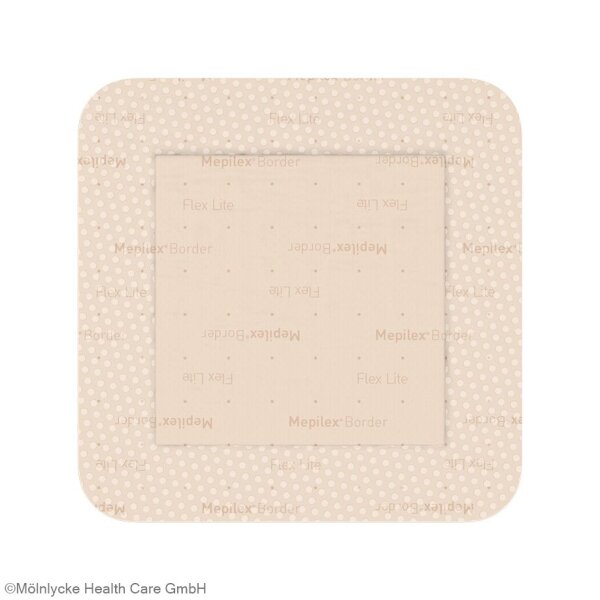 Mepilex Border Flex Lite Schaumverband steril, 15 x 15 cm (5 Stck.) mit Haftrand