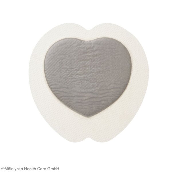 Mepilex Border Sacrum Ag Schaumverband steril, 18 x 18 cm (5 Stck.)