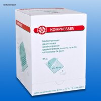 Mullkompressen 8-fach, 10 x 10 cm, steril (25 Sets...