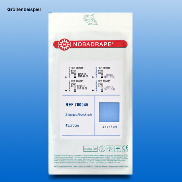 NOBADRAPE Abdecktücher ohne Loch, 45 x 75 cm, 2-lagig, steril (40 Stck.)