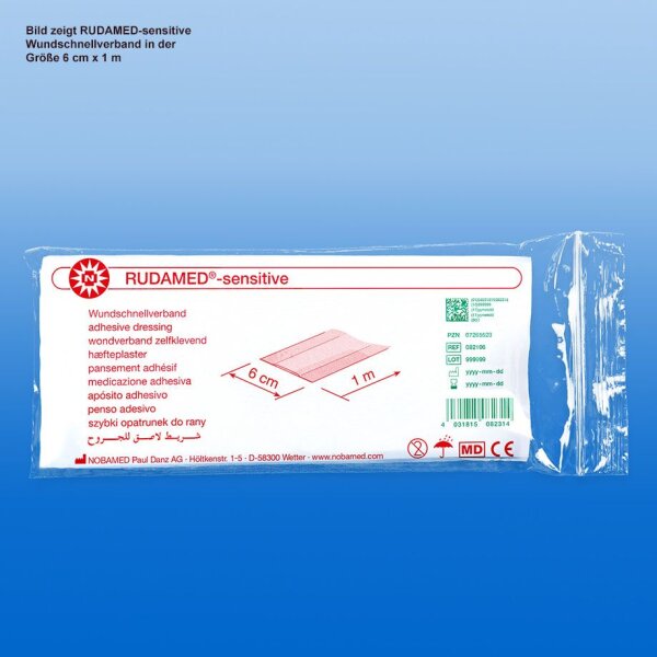RUDAMED-sensitive Wundschnellverband 6 cm x 1 m Kart = 20 Rl.