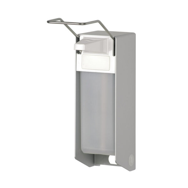 ingo-man classic 1000 ml TLS 26 A/K Seifen- und Desinfektionsmittelspender mit langem Bedienhebel, Aluminium silberfarbig eloxiert