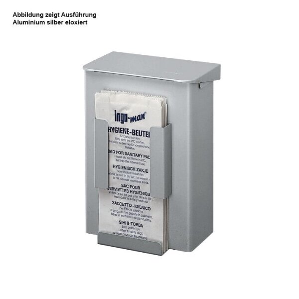 ingo-man Hygiene-Abfallbox 6 Ltr. AB 6 HB 1 A  Aluminium silber eloxiert
