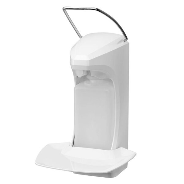 Manueller Desinfektionsmittelspender RX 5 M (Non-Locking) 500 ml weiß, mit Abtropfschale