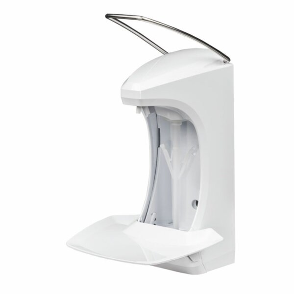 Manueller Desinfektionsmittelspender RX 5 M DHP (Non-Locking) 500 ml weiß, mit Abtropfschale