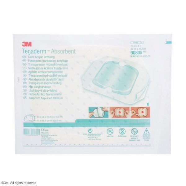 3M Tegaderm Absorbent Acrylverband quadratisch, 20,0 x 20,3 cm (10 Stck.)