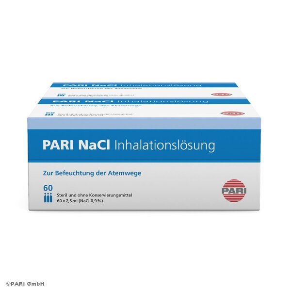 PARI NaCl Inhalationslösung 0,9% | steril | 120 Ampullen á 2,5ml