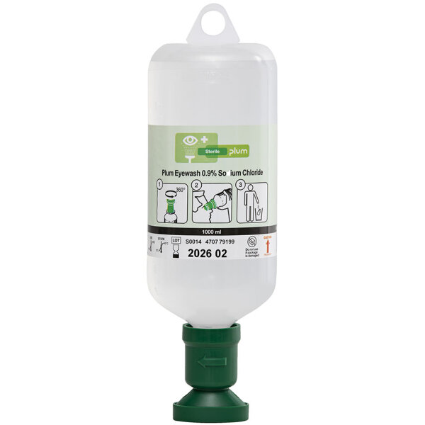Plum Wound and Eyewash 1000 ml (0,9 % Natriumchloridlösung)