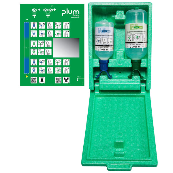 Plum Green Box, mit 2 Flaschen in Wandbox mit Anleitung, und Spiegel