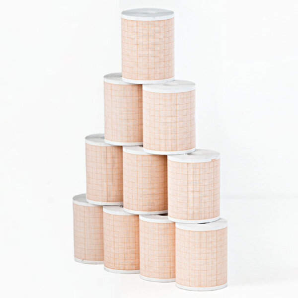 Druckerpapier 58 mm x 25 m, wischfest mit Gitterlinien (10 Rl.)