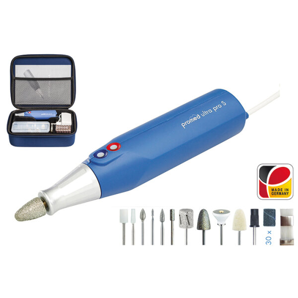 promed ultra pro S Haut- und Nagelpflege-Set blau/silber im Etui