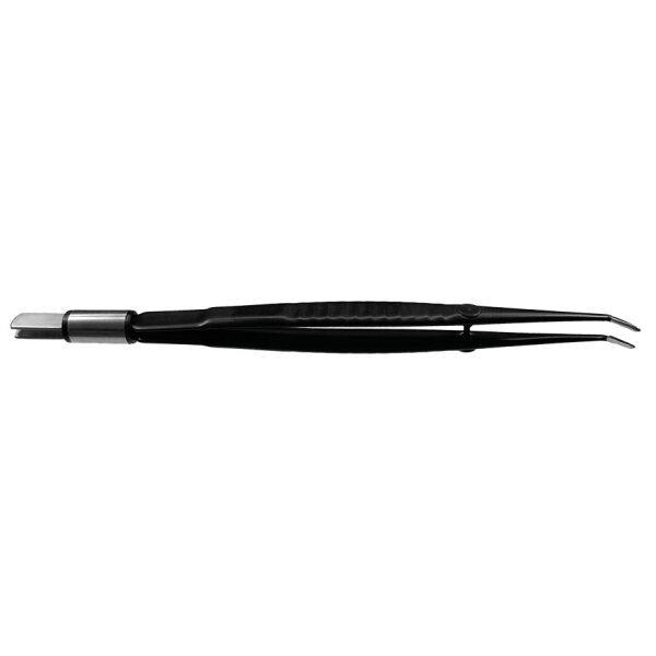 Pinzette bipolar, gerade 165 mm, 8 x 1 mm, 45° abgewinkelt