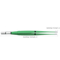 Pinzette bipolar, SiTec 165 mm, 8 x 1 mm