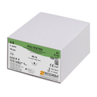 POLYESTER HS 18 2/0=3 grün geflochten, Nahtmaterial...