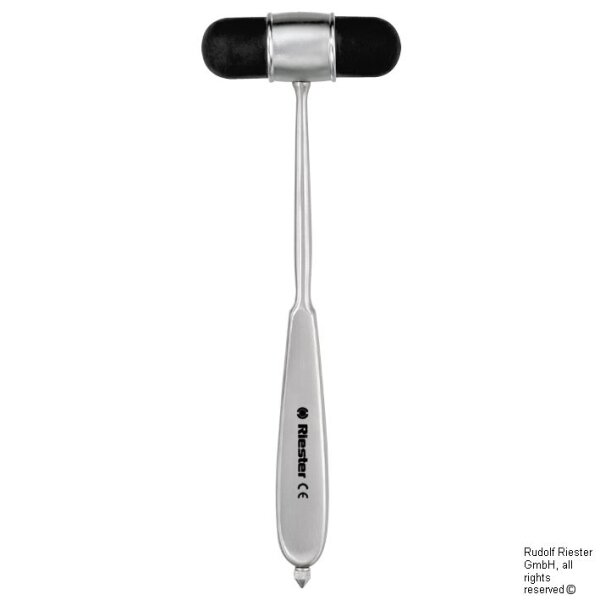 dejerine Perkussionshammer 21 cm, mit Nadel, Griff verchromt