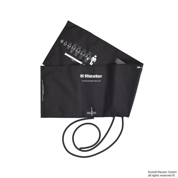 Klettenmanschette Erw. Oberschenkel XL, 100 x 26 cm, 2-Schlauch, schwarz