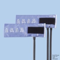 Klettenmanschette Neugeborene, 15,5 x 5 cm, 2-Schlauch, blau