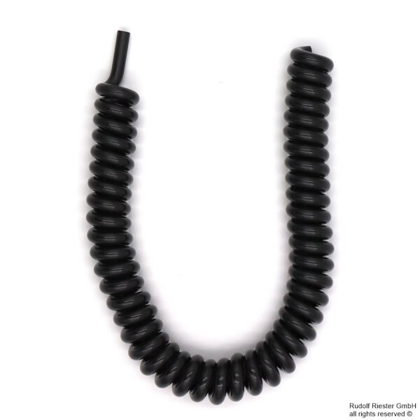 Latexspiralschlauch, schwarz