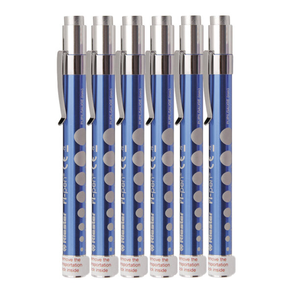 ri-pen Diagnostikleuchten, blau, LED 3 V (6 Stck.) inkl. 2 Batterien Typ AAA