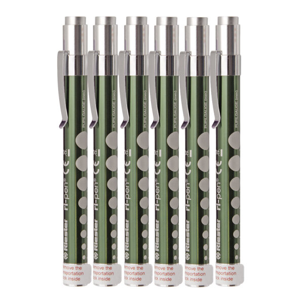 ri-pen Diagnostikleuchten, grün, LED 3 V (6 Stck.) inkl. 2 Batterien Typ AAA