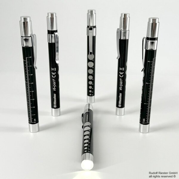 ri-pen Diagnostikleuchten, schwarz, LED 3 V (6 Stck) inkl. 2 Batterien Typ AAA