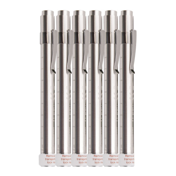 ri-pen Diagnostikleuchten, silber, LED 3 V (6 Stck.) inkl. 2 Batterien Typ AAA