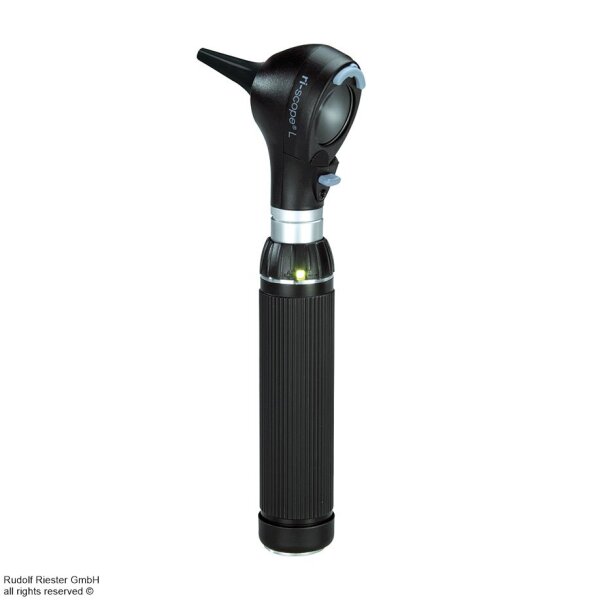 ri-scope L F.O. Otoskop L3 LED 2,5 V, mit Griff Typ C für 2 Alkaline-Batterien Typ C oder ri-accu
