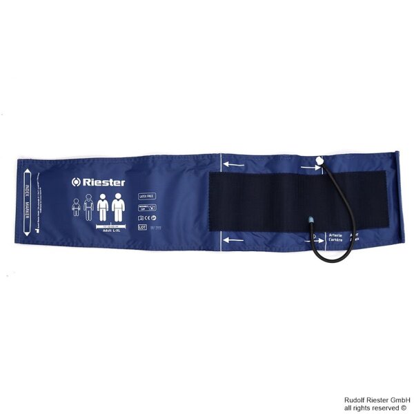 Velcromanschette Erwachsene starke Arme, Größe L-XL, inkl. Konnektor und Schlauch 15 cm